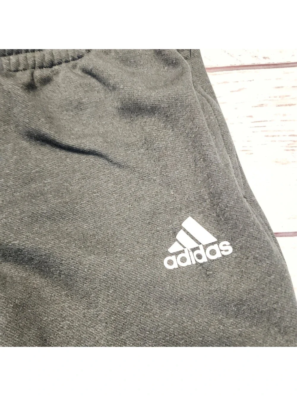 Adidas Gray Sweatpants with Drawstring Waist Size L